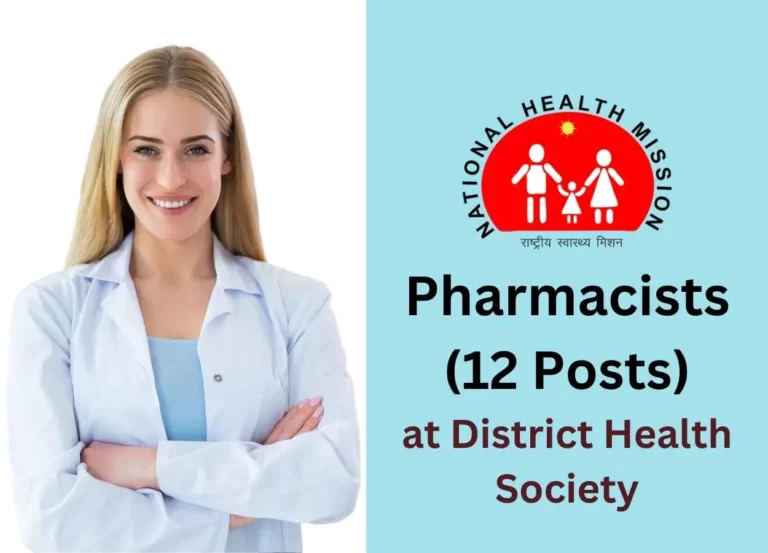 Apply Online for Pharmacists at District Health Society